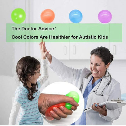 Globbles Sticky Balls Trapped on the Roof, Luminous Ceiling Sticky Balls, Sticky Squash Balls, Pressure Balls, Sensory Toys, Suitable for ADHD, OCD, Anxiety (Pack of 4)